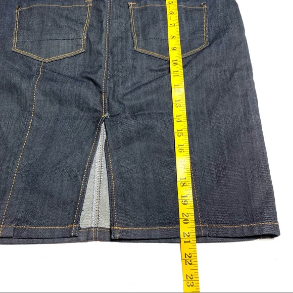 Esprit Dark Blue Washed Denim 94107 Skirt Size 6 - Picture 13 of 15